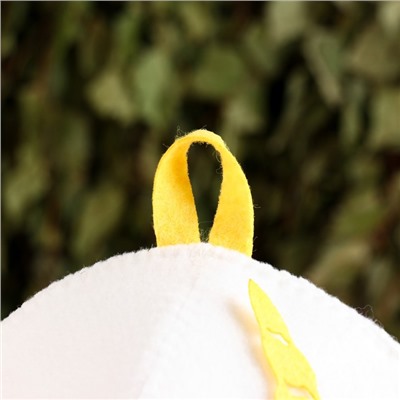 Шапка для бани и сауны «Лера», полиэстер, детская, белая