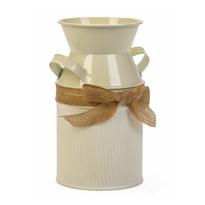 Кашпо - ваза «Гленн», 10×10×19 см, 1.2 л, бежевое