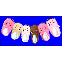 6 ПАР - Носки-тапочки с мехом Мордочки ЖЕНСКИЕ № 2