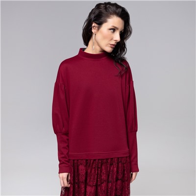 Платье комбинированное с кружевом, История в кружевах (бордо)