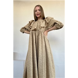 Платье женское  STREET074/03/Бежевый, бордовый