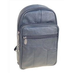 Сумка мужская через плечо из натуральной кожи, цвет черный