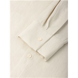 Рубашка мужская с длинным рукавом MIST, размер 48, молочная