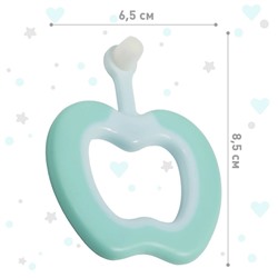 Детская зубная щетка с мягкой щетиной, нейлон, с ограничителем, цвет бирюзовый