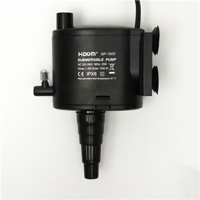 УЦЕНКА Помпа Hidom SP-1500, 1300 л/ч, 25 Вт, многофункциональная 3 в 1