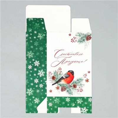 Коробка подарочная новогодняя складная «Счастливого праздника», 16×23×7.5 см