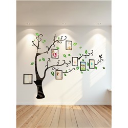 Наклейка интерьерная с фоторамками TAKE IT EASY «Семейное дерево», декор на стену, панно 150×210 см