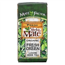 Mate Factor, Органический йерба мате, свежий зеленый листовой чай, 12 унций (340 г)
