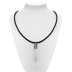 Колье из серебра кожа, Ю-52001ч