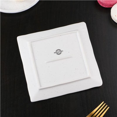 Блюдо для подачи Magistro Slate, 16×16 см, фарфор, белое