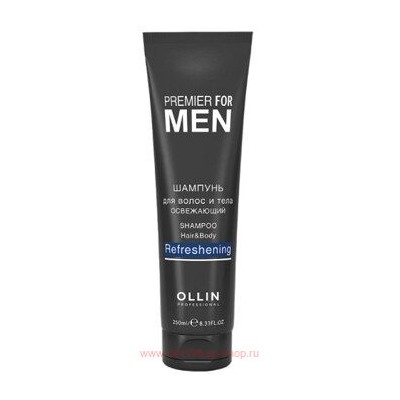 OLLIN PREMIER FOR MEN Шампунь для волос и тела освежающий 250мл