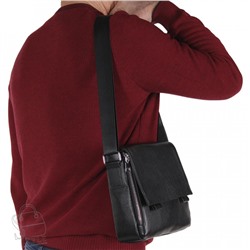 Сумка мужская кожаная 8877H black Heanbag