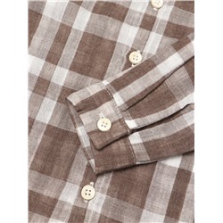 Рубашка для мальчика Крошка Я Муслин, рост 80-86 см, коричневая