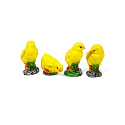 Садовая фигура из полистоуна «Цыплята», 9×9×14.5 см, набор 4 шт.