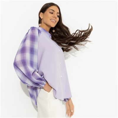 Рубашка с акцентными рукавами, Пропуск в мир роскоши (new)