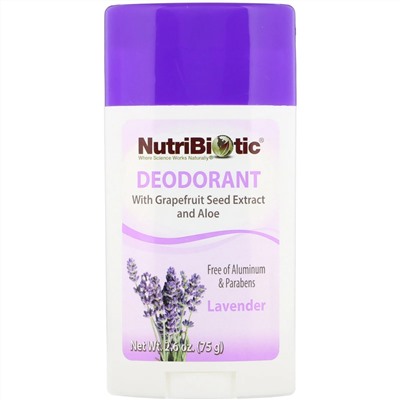 NutriBiotic, Дезодорант, лаванда, 75 г (2,6 унции)