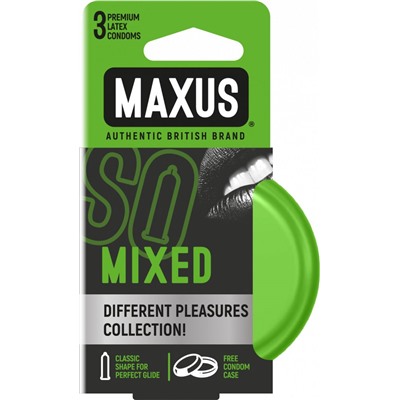 Презервативы в железном кейсе MAXUS Mixed - 3 шт.