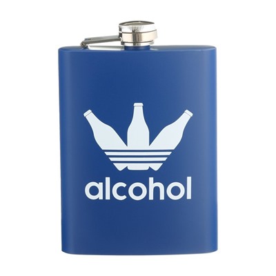 Фляжка Alcohol, нержавеющая сталь, 240 мл, 8 oz