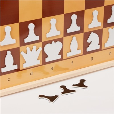 Шахматы и шашки магнитные, демонстрационные 73×73×3.5 см, король h=6.4 см