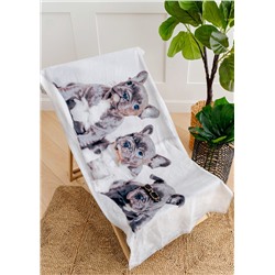 Полотенце пляжное  махровое 70*140, 100 % хлопок Песики