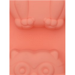 Форма для выпечки Доляна «Животные. Зоопарк», силикон, 29×17×3 см, 6 ячеек (7.5×5.5 см), оранжевая