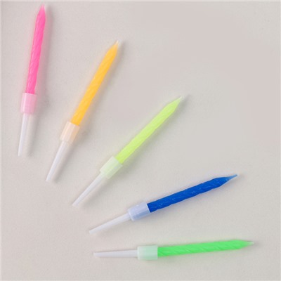 Набор для украшения Топпер «С днём рождения», набор свечей 10 шт.