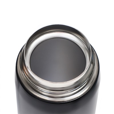 Термос Мастер К «Топ», 500 мл, 6.3×24.5 см, сохраняет тепло 8 ч, нержавеющая сталь, чёрный