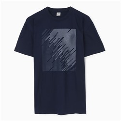 Футболка мужская «Абстракция полосы», цвет синий, размер 50