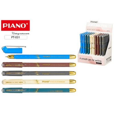 Ручка шариковая масляная "PIANO" 0.5мм синяя PT-031 Piano