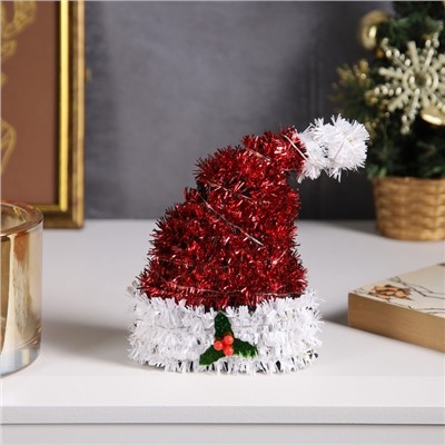 Светодиодная фигура из мишуры «Колпак» 14×10 см, 10 LED, батарейки AG10×3 (в комплекте), свечение тёплое белое