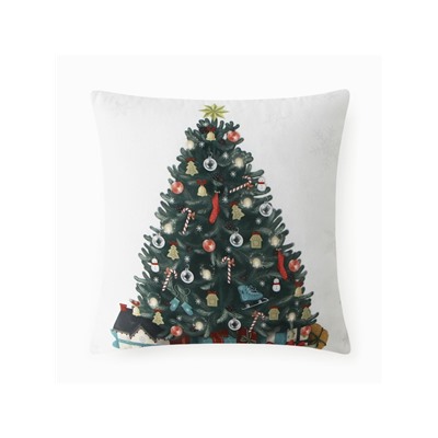 Подушка декоративная новогодняя «Этель. Елочка с подарками», 40×40 см, велюр