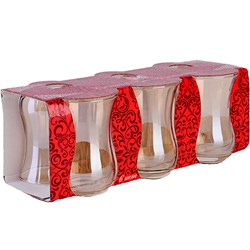 ME42021-05 Набор 6 стаканов д/чая 120 мл Золотистый мёд (х8)