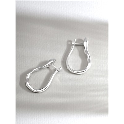 Серьги из серебра с фианитами родированные - Змеи С5392р