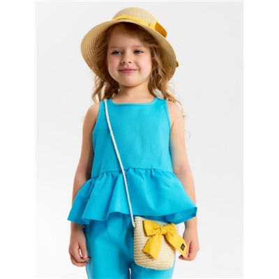 Блузка для девочки, MINAKU, голубая, рост 110 см