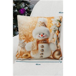 Наволочка декоративная новогодняя 2 шт рогожка НАТАЛИ, 1221268