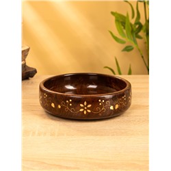 Чаша «Стебель», 17.5×17.5×5 см, дерево шишам