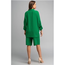 Женский летний костюм оверсайз из ткани-жатка Happyfox