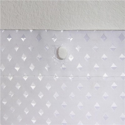 Штора для ванной Доляна «Орион», 180×180 см, белая