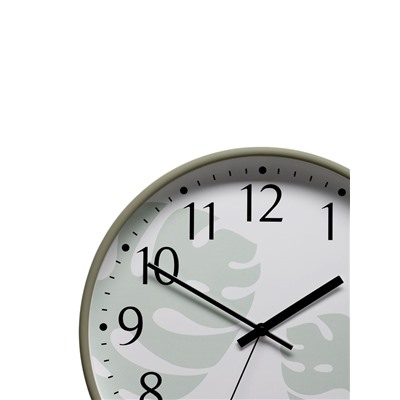 Часы настенные классические «Папоротник», бесшумные, плавный ход, d=30 см, от батарейки 1×АА