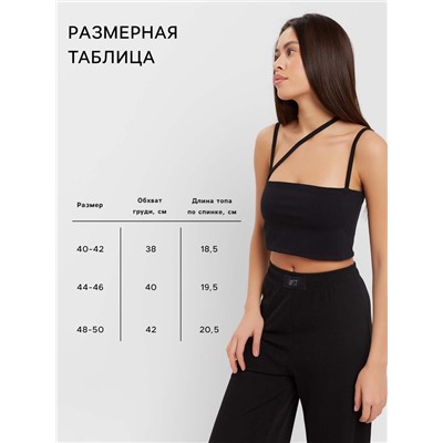 Топ на бретелях женский MIST, размер 44-46, чёрный
