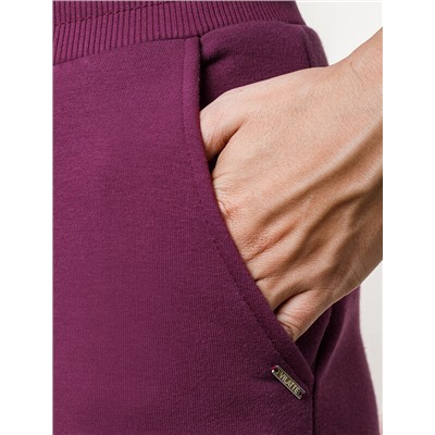 Брюки джоггеры теплые из футера трехнитики c начесом