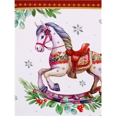 Ланч - бокс прямоугольный «Новогодняя лошадка», 500 мл