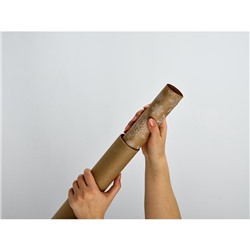 Бумага в тубусе крафтовая в рулоне «Снежинки», 0.68 × 7 м