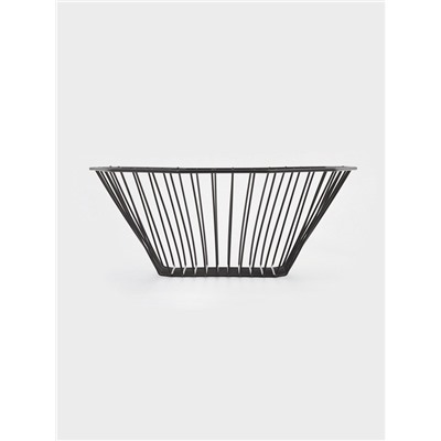 Корзинка - ваза для фруктов «Квадраты», 29×11.5 см, чёрная