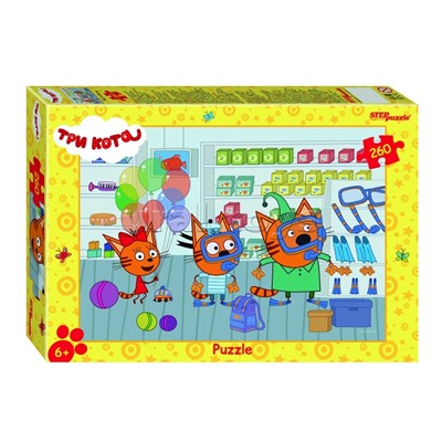 Пазлы 260 "Три кота. Новые истории" (АО "СТС")