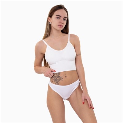 Трусы женские стринги, белые, размер 44