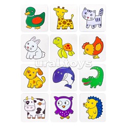 Лото для малышей Зверята  (4 карточки, 24 фишки) Baby Toys