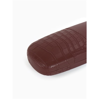 Футляр для очков на хлопушке, размер 16×5.8×3 см, коричневый