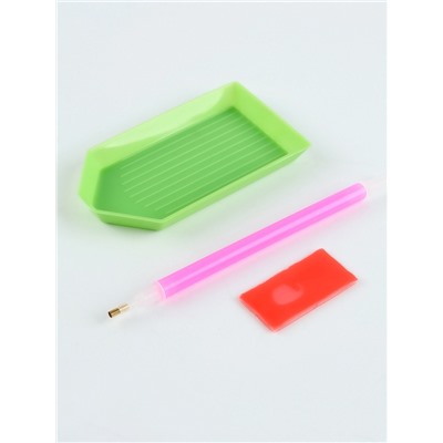 Алмазная мозаика с полным заполнением на холсте «Тропические птицы», 40×50 см