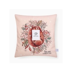 Наволочка декоративная новогодняя «Этель. Белочка» 40×40 см, велюр